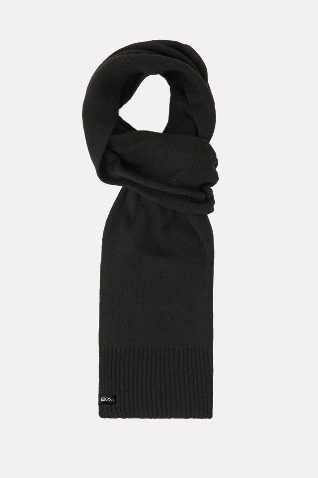 Sciarpa Uomo in filato speciale misto viscosa, lana, nylon e cachemire. nero. MADE IN ITALY