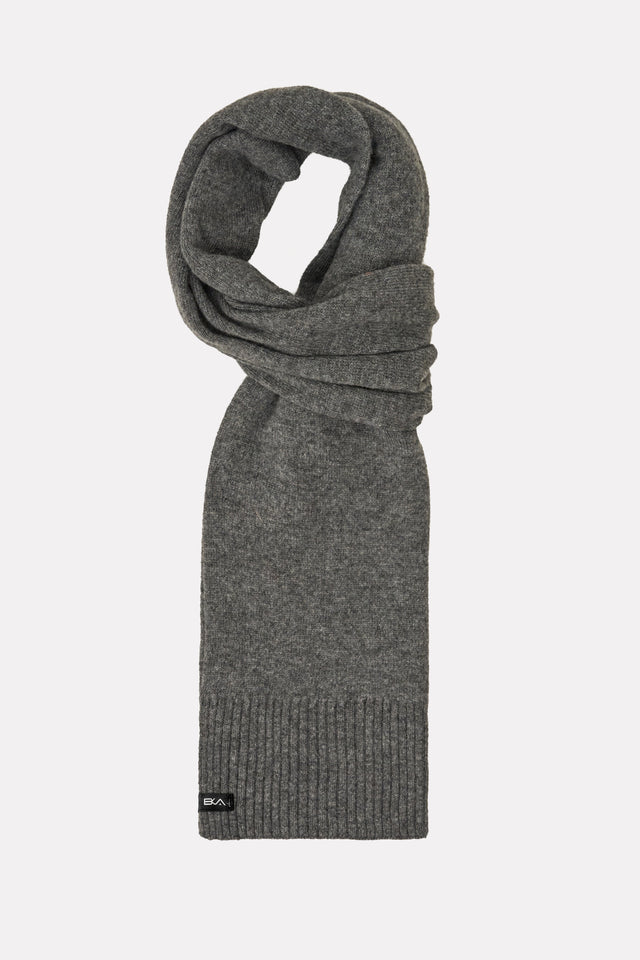 Sciarpa Uomo in filato speciale misto viscosa, lana, nylon e cachemire. MADE IN ITALY grigio